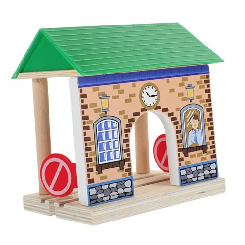 GALPADA Holzeisenbahn Zubehör Holzstation Modell aus Natürlichem Holz mit Glatter Oberfläche und Stabilem Design für Kreative Eisenbahnlandschaften GALPADA Holzeisenbahn Zubehör Holzstation Modell aus Natürlichem Holz mit Glatter Oberfläche und Stabilem Design für Kreative Eisenbahnlandschaften von GALPADA