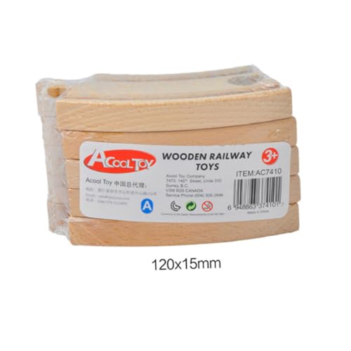 GALPADA Holzschienen Set zum Zusammenbauen Langlebige Holzeisenbahn Zubehörteile Kompatibel mit Kleinen Zugspielzeugen Einfach zu Montierende Bahnstrecke für Kreatives Bahnspielzeug GALPADA Holzschienen Set zum Zusammenbauen Langlebige Holzeisenbahn Zubehörteile Kompatibel mit Kleinen Zugspielzeugen Einfach zu Montierende Bahnstrecke für Kreatives Bahnspielzeug von GALPADA