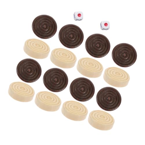 GALPADA Holzspielsteine Set für Brettspiele Runde Ersatzteile Spielfiguren aus Holz in Natur Dunkelbraun mit Würfeln für Strategische Spiele und Logiktraining GALPADA Holzspielsteine Set für Brettspiele Runde Ersatzteile Spielfiguren aus Holz in Natur Dunkelbraun mit Würfeln für Strategische Spiele und Logiktraining von GALPADA