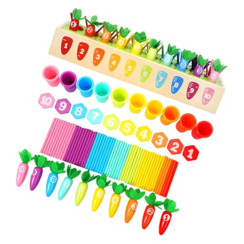 GALPADA Holzspielzeug Karotten Sortier Zahlenlernspiel für Kleinkinder Ab Jahr Montessori Farbklassifizierung und Interaktives Lernspielzeug Motorik und Kognition GALPADA Holzspielzeug Karotten Sortier Zahlenlernspiel für Kleinkinder Ab Jahr Montessori Farbklassifizierung und Interaktives Lernspielzeug Motorik und Kognition von GALPADA