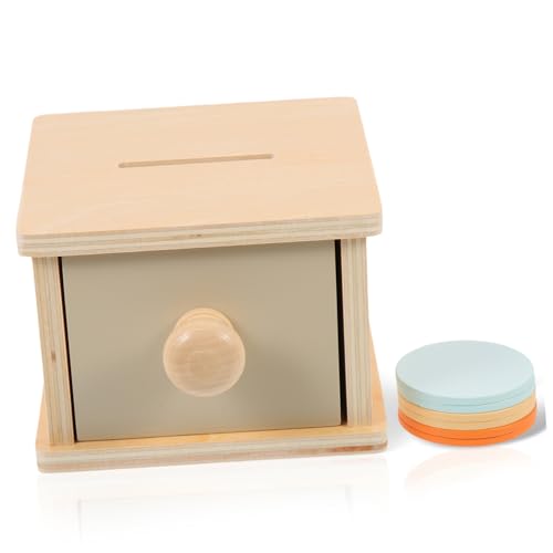 GALPADA Holzspielzeug Münzkasten für Kleinkinder Motorikspielzeug Lernspielzeug zur Feinmotorikförderung für Jungen und Mädchen Jahre Pädagogische Münzbox aus Sicherem Glattem Holz GALPADA Holzspielzeug Münzkasten für Kleinkinder Motorikspielzeug Lernspielzeug zur Feinmotorikförderung für Jungen und Mädchen Jahre Pädagogische Münzbox aus Sicherem Glattem Holz von GALPADA