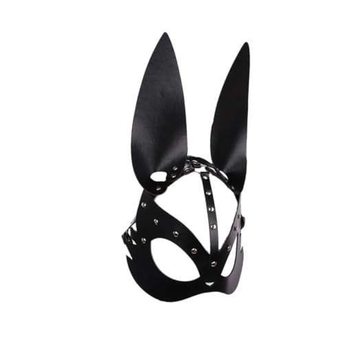 GALPADA Kaninchenmaske Für Cosplay Und Halloween Kreative Halbmasken Für Partys Und Dekoration Schwarze Tiermaske Für Kostüme Und Anlässe von GALPADA