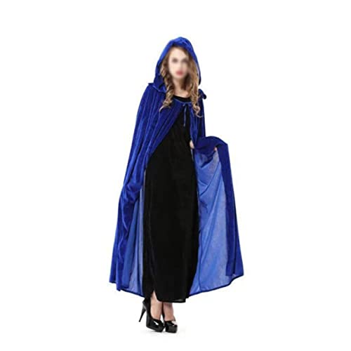 GALPADA Kapuzenmantel Robe Für Frauen Halloween Verkleiden Umhang Mit Kapuze Halloween-zaubererumhang Hexenkostüm Für Kinder Hexen Umhang Hexenkostüme Für Damen Cosplay-Gewand Blue von GALPADA