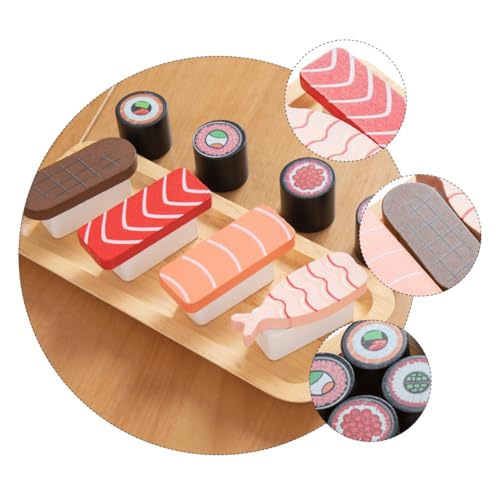GALPADA Kinderküche Holzspielzeug Simuliertes Sushi und Brot Sicheres Küchenzubehör für Kreative Rollenspiele Fördert Denkfähigkeit und Eltern-Junge Mädchen-interaktion Pädagogisch GALPADA Kinderküche Holzspielzeug Simuliertes Sushi und Brot Sicheres Küchenzubehör für Kreative Rollenspiele Fördert Denkfähigkeit und Eltern-Junge Mädchen-interaktion Pädagogisch von GALPADA