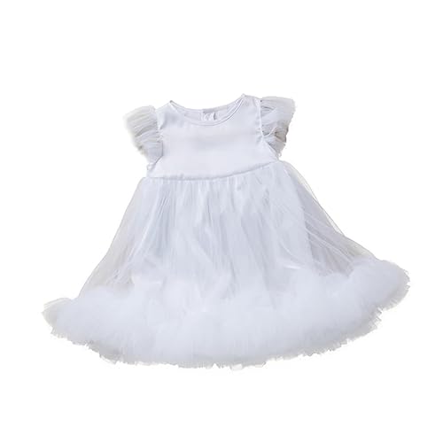 GALPADA Kleid Ohne Ärmel Tüllkleid Für Mädchen Performance-rock Formelles Kleid Aus Tüll Ballettkleid Für Mädchen -outfits Kinderkleider Tutu-kleid Für Kinder Weiß Polyester von GALPADA