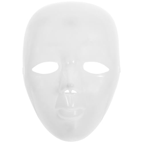 GALPADA Leere Weiße Vollgesichtsmaske Diy-Handwerk Leere Maske Malerei Kunststoffmasken Maskerade Tanzmasken Leere Cosplay-Kostümmasken Für Karneval Neujahrsparty Maskenkostüm Für von GALPADA