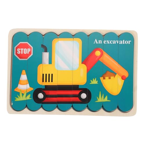 GALPADA Lernpuzzle aus Holz Doppelseitiges Cartoon Puzzle mit Verkehr und Baufahrzeugen Pädagogisches Hand Auge koordination und Logischem Denken Geschenk für Kleinkinder Ab Jahren GALPADA Lernpuzzle aus Holz Doppelseitiges Cartoon Puzzle mit Verkehr und Baufahrzeugen Pädagogisches Hand Auge koordination und Logischem Denken Geschenk für Kleinkinder Ab Jahren von GALPADA