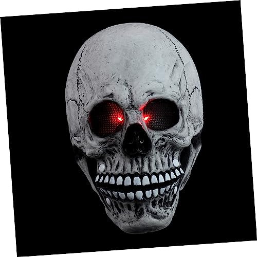 GALPADA Leuchtende Schädelabdeckung Skelett-cosplay-maske Leuchten Voll Leuchtende Totenkopfmasken Nachtlicht -gesichtsmaske Halloween-horror Halloween-gesichtsabdeckung Emulsion von GALPADA