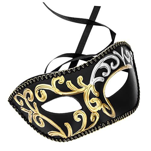 GALPADA Maske Halloween-party- Frauenmaske Maskenverzierung Maskerade Masken Dekorationen Für Maskerade-partys Mantel Dekorationen Funkeln Maskenparty Halloween-maske Plastik Black von GALPADA