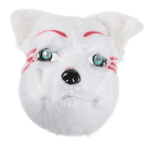 GALPADA Maskerade Maskiert Männer Wolfsmaske Mantel Fuchsmaske Männer Maskieren Gasmaske Fell Tierischer Plüsch Halloween Das Kostüm Gesicht Led-maske Fuchs Maske Cosplay Pelzmaske Pvc von GALPADA