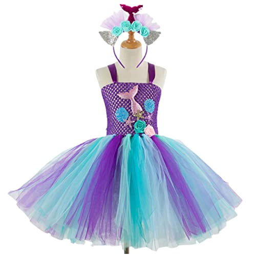 GALPADA Meerjungfrauenrock Für Kinder Kleid Für Kinder Outfit Für Mädchen Kinder Mädchen Kleider Brautkleid Im Meerjungfrauen-stil Tutu-rock Für Mädchen Kinderkostüm Mädchenrock Gazekleid von GALPADA