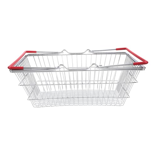 GALPADA Mini Einkaufskorb aus Robustem Metall Kleiner Spielzeugkorb mit Griffen für Vielseitig für Kaufladen Aufbewahrung und Rollenspiele Roter Mini Supermarktkorb für Junge Mädchen GALPADA Mini Einkaufskorb aus Robustem Metall Kleiner Spielzeugkorb mit Griffen für Vielseitig für Kaufladen Aufbewahrung und Rollenspiele Roter Mini Supermarktkorb für Junge Mädchen von GALPADA
