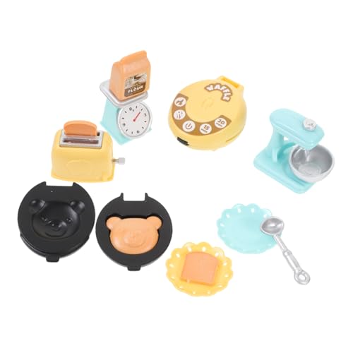 GALPADA Miniatur Puppenhaus Küchenzubehör Mini Backutensilien aus Kunststoff Miniatur Waffeleisen Toaster und Schneebesen Realistische Mini Dekoration für Puppenhaus Spielküche Langlebig GALPADA Miniatur Puppenhaus Küchenzubehör Mini Backutensilien aus Kunststoff Miniatur Waffeleisen Toaster und Schneebesen Realistische Mini Dekoration für Puppenhaus Spielküche Langlebig von GALPADA