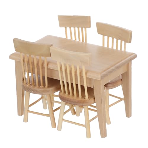 GALPADA Miniatur Puppenhaus Möbel Set Miniatur Tisch Stuhl aus Hochwertigem Eichenholz Leichtes Design als Dekoratives Accessoire für Kleine Puppenhäuser und Modellräume GALPADA Miniatur Puppenhaus Möbel Set Miniatur Tisch Stuhl aus Hochwertigem Eichenholz Leichtes Design als Dekoratives Accessoire für Kleine Puppenhäuser und Modellräume von GALPADA