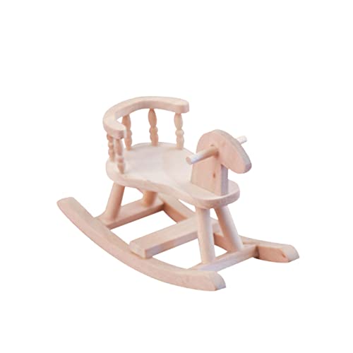 GALPADA Miniatur Schaukelpferd Holzspielzeug Puppenhaus Zubehör Maßstab DIY Dekoration Kinderzimmer Ornament Robust Langlebig Geruchsneutral Stabile Standfläche GALPADA Miniatur Schaukelpferd Holzspielzeug Puppenhaus Zubehör Maßstab DIY Dekoration Kinderzimmer Ornament Robust Langlebig Geruchsneutral Stabile Standfläche von GALPADA