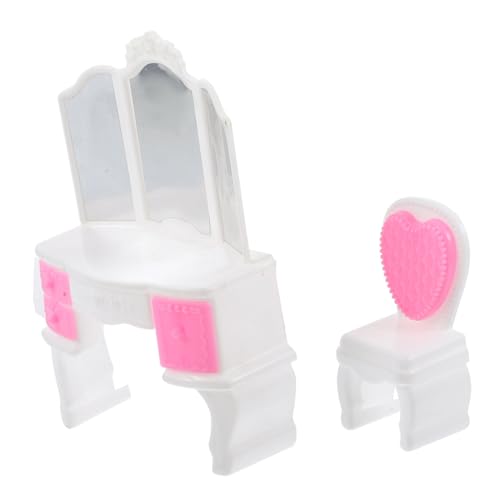 GALPADA Miniatur Schminktisch Stuhl Set für Mädchen Realistische Puppenhaus Möbel Fördert Kreativität und Hand Auge Koordination Rollenspiel Zubehör für Kinderzimmer und Vorschule GALPADA Miniatur Schminktisch Stuhl Set für Mädchen Realistische Puppenhaus Möbel Fördert Kreativität und Hand Auge Koordination Rollenspiel Zubehör für Kinderzimmer und Vorschule von GALPADA