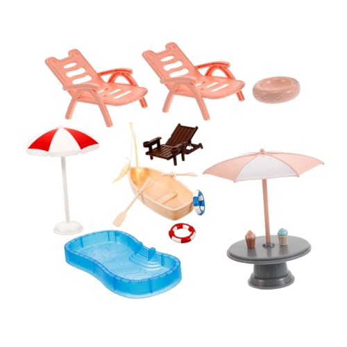 GALPADA Miniatur Strand für Puppenhaus Langlebige Kunststoff Schwimmbecken Schwimmring Strandstuhl und Boot Vielseitig für DIY Miniatur Garten und Kreative Szenengestaltung GALPADA Miniatur Strand für Puppenhaus Langlebige Kunststoff Schwimmbecken Schwimmring Strandstuhl und Boot Vielseitig für DIY Miniatur Garten und Kreative Szenengestaltung von GALPADA