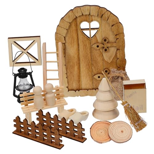 GALPADA Miniatur Weihnachtszaun aus Holz Filigrane Puppenhaus Dekoration mit Türen und Fenstern Einfach zu Montieren Vielseitiges Miniaturspielzeug für Festliche Bastelprojekte und GALPADA Miniatur Weihnachtszaun aus Holz Filigrane Puppenhaus Dekoration mit Türen und Fenstern Einfach zu Montieren Vielseitiges Miniaturspielzeug für Festliche Bastelprojekte und von GALPADA
