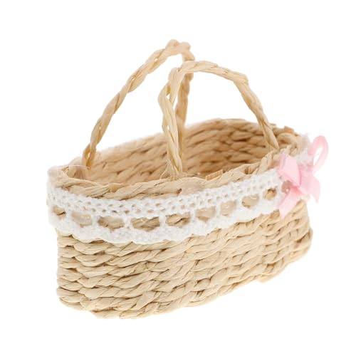 GALPADA Miniaturkorb Puppenhaus Dekoration Kleines Körbchen mit Griff Charmantes Miniaturmodell Vielseitiger Aufbewahrungskorb für Puppenhaus und Wohnräume GALPADA Miniaturkorb Puppenhaus Dekoration Kleines Körbchen mit Griff Charmantes Miniaturmodell Vielseitiger Aufbewahrungskorb für Puppenhaus und Wohnräume von GALPADA