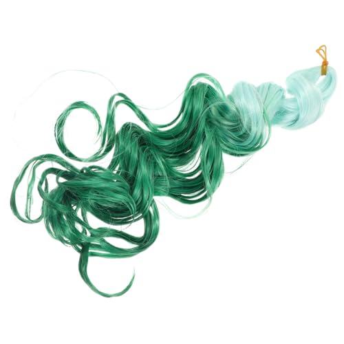 GALPADA Ombre-perücke Haarverlängerungen Für Frauen Dreadlock Extensions Echthaar Wellige Haarverlängerungen Urlaubsverlängerungen Lange Haarverlängerungen Hochtemperaturdraht Green von GALPADA