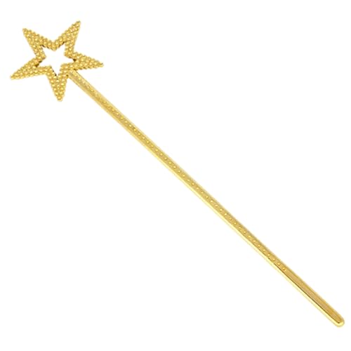 GALPADA Pentagramm-Zauberstab Feenflügel Kostüm Hexenkostüm für Figuren Fairy Wand Party zubehör Engel Stern Zauberstab Gastgeschenke für Überzug Golden von GALPADA