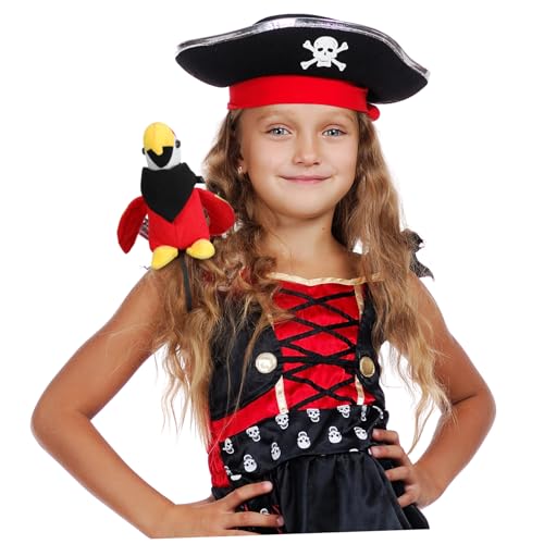 GALPADA Realistisches Piratenkostüm Zubehör mit Plüsch Papagei Schultervogel und Piraten Bandanas für Karibik Kostüm Halloween Cosplay Accessoire GALPADA Realistisches Piratenkostüm Zubehör mit Plüsch Papagei Schultervogel und Piraten Bandanas für Karibik Kostüm Halloween Cosplay Accessoire von GALPADA