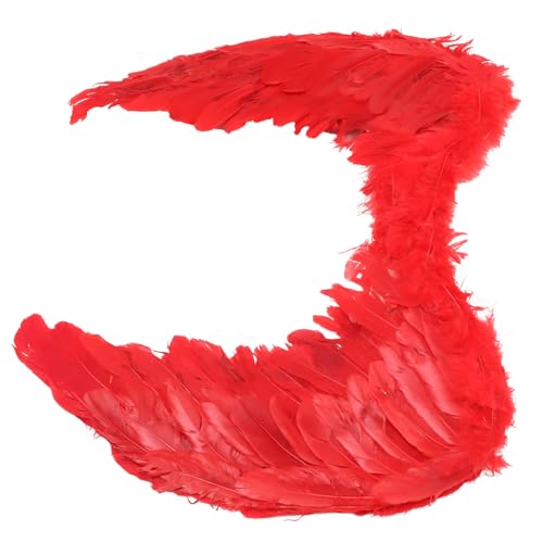 GALPADA Rote Engelsflügel aus Leichtem Flexiblem Material Komfortables Kostüm Accessoire für Erwachsene für Fasching Bühnenauftritte Cosplay und Partydeko GALPADA Rote Engelsflügel aus Leichtem Flexiblem Material Komfortables Kostüm Accessoire für Erwachsene für Fasching Bühnenauftritte Cosplay und Partydeko von GALPADA