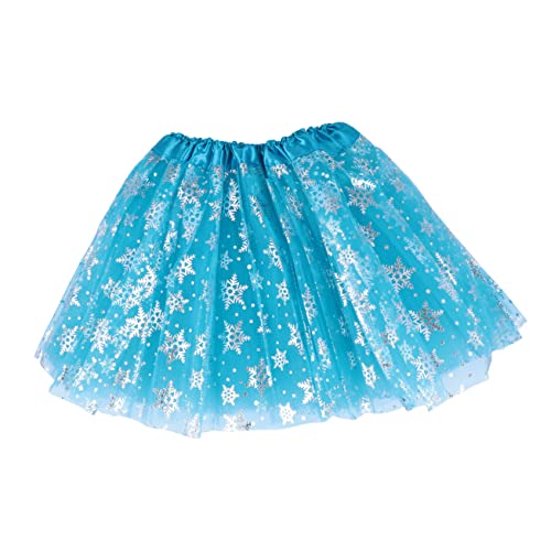 GALPADA Schneeflockenrock für Kinder Teenager-Kleider Kinder Mädchen Kleider kinder ballettkleidung Kinder Prinzessinnenrock glitzer rock Kinder tanzen Rock Tutu-Röcke für Mädchen Blue von GALPADA