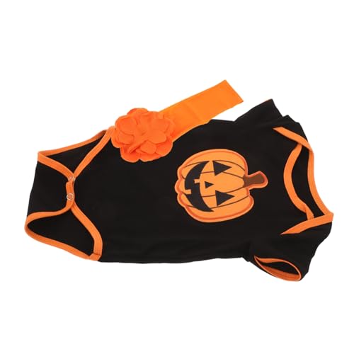 GALPADA -Strampler Kleidung für Halloween -Halloween-Body Body mit Kopfband Halloween Babykleidung kürbiskerne Kürbis-Neugeborenen-Outfit Kürbiskostüm kleinkind Baumwolle von GALPADA