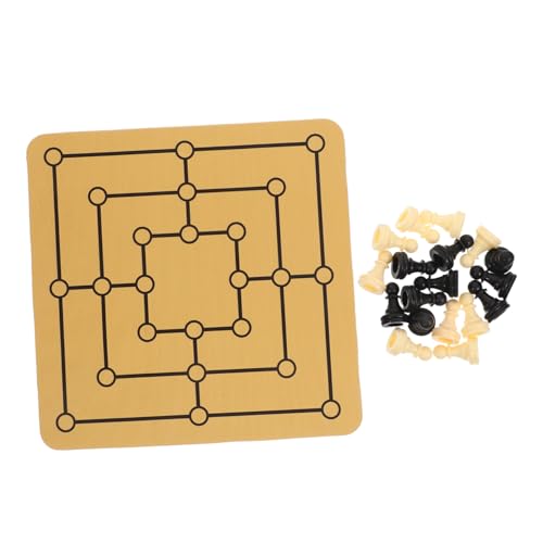 GALPADA Tragbares Nine Mens Morris Spielset mit Hochwertigem Mauspad-spielbrett und Großen Strategisches Brettspiel für Familie und Freunde Leicht für Unterwegs GALPADA Tragbares Nine Mens Morris Spielset mit Hochwertigem Mauspad-spielbrett und Großen Strategisches Brettspiel für Familie und Freunde Leicht für Unterwegs von GALPADA