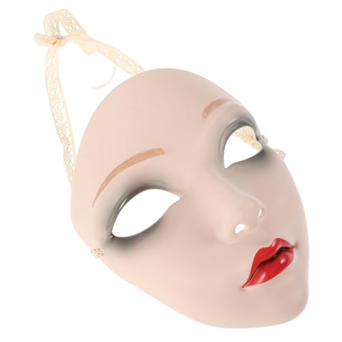 GALPADA Unvollendete Chinesische Maske Maskenmaske Für Mädchen Karnevalsmaske Zum Ausmalen Realistische Maskendekoration Maskenmaske Für Frauen Handheld Opernmaske von GALPADA