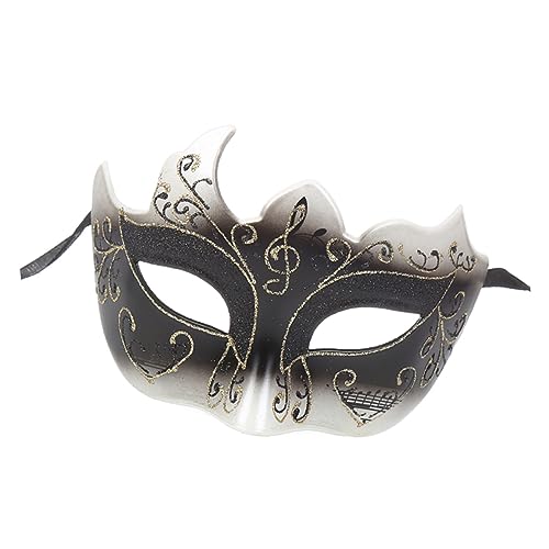 GALPADA Venezianische Maske Für Halbe Gesichtsmaske Schwarz Für Halloween Karneval Und Cosplay Modische Party Maske Für Mottopartys Und Tanzveranstaltungen von GALPADA