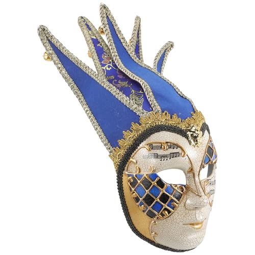 GALPADA Venezianische Maske Gesicht Masken Maskerade funkeln Sensenmann halloween mask halloweenmaske karnevalskostüme fasnachtskostüme Festival-Accessoire Maske für den Mann p.s Blue von GALPADA