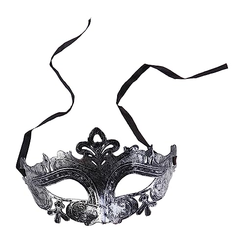 GALPADA Vintage Halbe Gesichtsmaske Silberne Kostüm Maske Für Halloween Karneval Maskerade Cosplay Und Partys Für Prinzen Prinzessinnen Feen Und Tänzerinnen von GALPADA