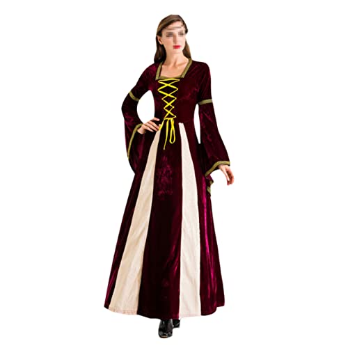 GALPADA Vintage Mittelalter Königin Kleid Langes Tanzkleid Für Damen Im Viktorianischen Stil Für Karneval Partys Und Rollenspiele von GALPADA