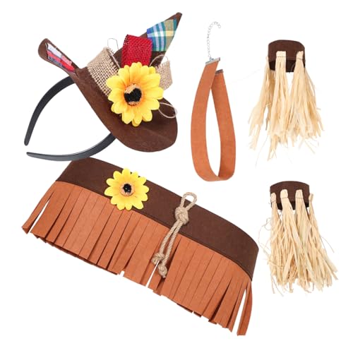 GALPADA Vogelscheuche Kostüm mit Filz-haarreif und Leichten Strohbündchen Wiederverwendbar Atmungsaktiv Vielseitiges Halloween Karnevalszubehör für Damen und Herren Komfortabel für Langen GALPADA Vogelscheuche Kostüm mit Filz-haarreif und Leichten Strohbündchen Wiederverwendbar Atmungsaktiv Vielseitiges Halloween Karnevalszubehör für Damen und Herren Komfortabel für Langen von GALPADA