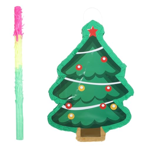 GALPADA Weihnachtliche Pinata Weihnachtsbaum zum Befüllen mit Süßigkeiten und Kleinen Geschenken Bunter Papierstab Leichte Partydekoration für Kindergeburtstag und Weihnachtsfeier GALPADA Weihnachtliche Pinata Weihnachtsbaum zum Befüllen mit Süßigkeiten und Kleinen Geschenken Bunter Papierstab Leichte Partydekoration für Kindergeburtstag und Weihnachtsfeier von GALPADA