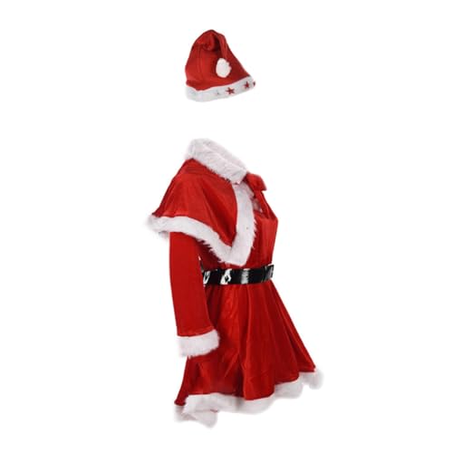 GALPADA Weihnachtskostü Damen Santa Claus Anzug Für Aufführungen Festliches Outfit Für Weihnachten Mit Zufälligem Hutdesign Ideal Für Partys Und Festlichkeiten von GALPADA