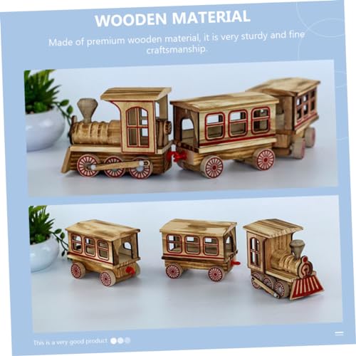 GALPADA Weihnachtszug Holzornament Stabile Handgefertigte Holz Eisenbahn Tischdeko Festliche Geschenkdekoration für Zuhause Restaurant Hotel und Schaufenster GALPADA Weihnachtszug Holzornament Stabile Handgefertigte Holz Eisenbahn Tischdeko Festliche Geschenkdekoration für Zuhause Restaurant Hotel und Schaufenster von GALPADA