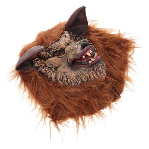 GALPADA Werwolf-kostümmaske, Voller Kopf, Realistische Wolfsmaske, Gruselige Tierkostümmaske Für Halloween-maskerade-partys, Cosplay-maske von GALPADA