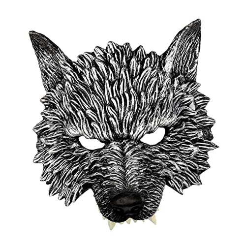 GALPADA Werwolf-maske Wolf-maskerade-maske Für Männer Heiser Halloween Kostüme Gruseliges Kostüm Tierkostüm Tiermaske Husky-kostüm Wolfsmaske Erwachsene Männer Wolf Kostüm Pu-schaum Black von GALPADA