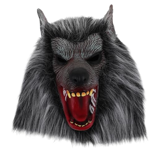 GALPADA Wolf-Kapuzenmaske Mund Halloween Halloween- beängstigend halloween costume halloween gesichtsmaske Halloween Deko Outdoor -Halloween- schrecklich Emulsion von GALPADA