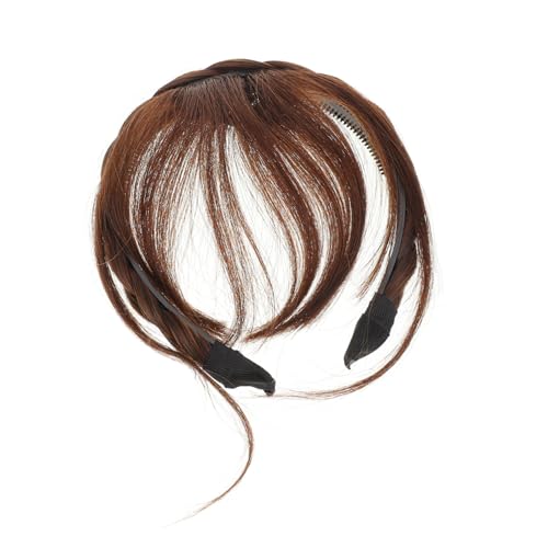 GALPADA -perücke-Stirnband Frau Haarknall Frauen Täuschen Knall Vor Knall Für Frauen Haarschmuck Perücke Falscher Knall Falscher Lady Bang Light Brown Hochtemperaturdraht von GALPADA