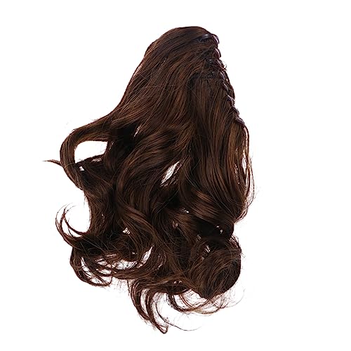 Haarverlängerungsbacken perücken es perücke haarklemmen Haar klammerm The Wig Gullit perücke Frauen Perücke Frauen lockige Perücke Kiefer Perücke Hochtemperaturfaserperücke Brown GALPADA von GALPADA