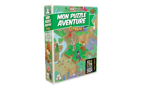 Game Flow Dragon Mon Puzzle Aventure Little Puzzlespiel, grün, 54 cm x 46 cm von Game Flow