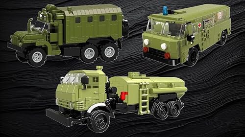 GAMEDEALER GD BUY AND SELL YOUR MEDIA LKW Bundle Klemmbausteinset 3in1 Spielzeug (Ural LKW + UAZ Buchanka + Kamaz LKW Tankwagen) von GAMEDEALER GD BUY AND SELL YOUR MEDIA