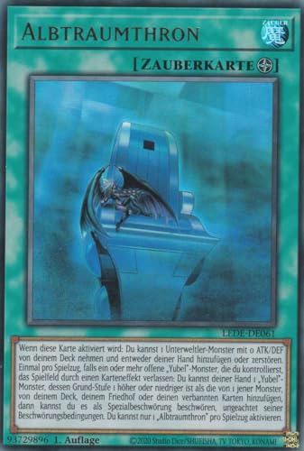 Albtraumthron Ultra Rare LEDE-DE061 - Legacy of Destruction Karte - mit GamersHeaven Cardboard Guard von GAMERSHEAVEN