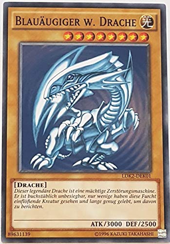 Blauäugiger w. Drache Version 1 Common LDK2-DEK01 - Legendary Decks 2 Karte mit GamersHeaven Cardboard Guard von GAMERSHEAVEN