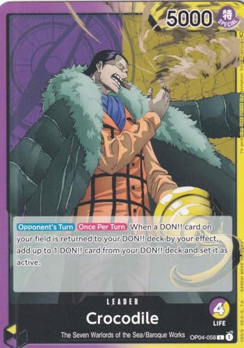 Crocodile Leader OP04-058 Normal Art. Kingdoms of Intrigue - One Piece Karte EN - GamersHeaven von GAMERSHEAVEN