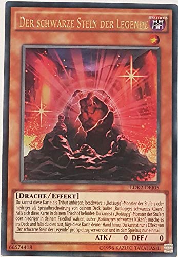 Der Schwarze Stein der Legende Ultra Rare LDK2-DEJ05 - Legendary Decks 2 Karte mit GamersHeaven Cardboard Guard von GAMERSHEAVEN